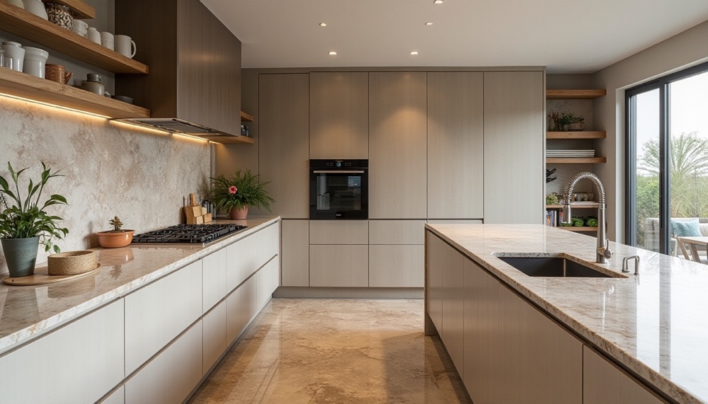 Orange Quartz Countertops