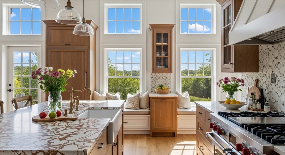 Orange Quartz Countertops